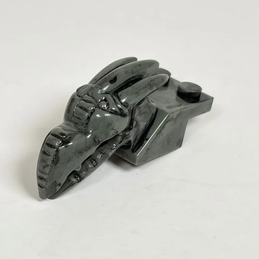 Mega Bloks Dragons Sorcerer's Lair Dragon Head Marbled Grey Black replacement